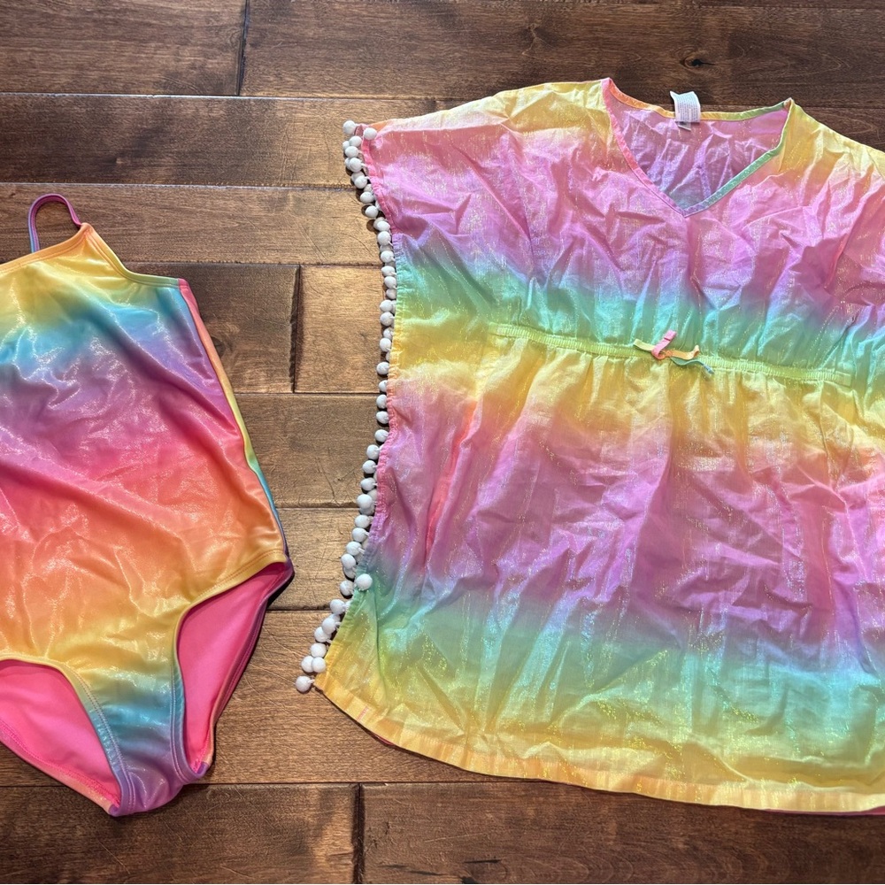 Rainbow Swimsuit and Cover-Up Set
